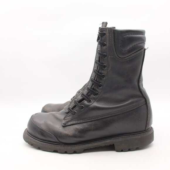 Unbranded Boots MFG Men’s Size 10 D Black Leather Firefighter Steel Toe Boots main image 10